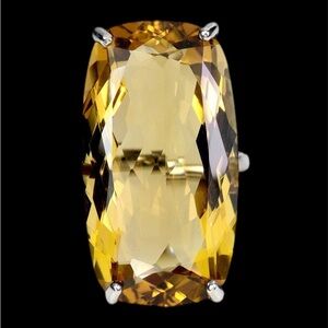Opulent, Luxurious, Genuine 28 CT Citrine Ring